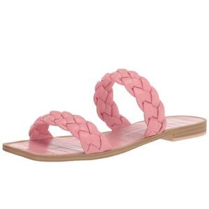 Dolce Vita Pink Indy Flat Faux Leather Braided Women's Sandals. Size 6 NWT